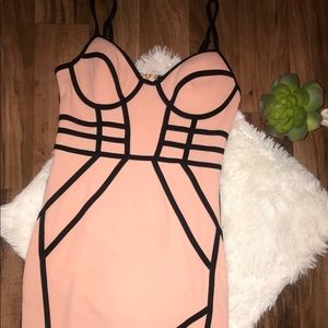 A’gaci Juniper Piped Bustier Dress-Going Out Dress